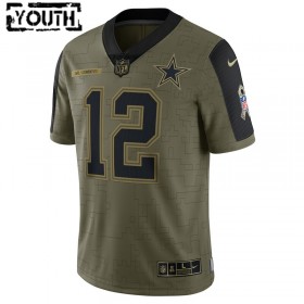 Lasten Dallas Cowboys NFL Pelipaita Roger Staubach 12 Nike 2021 Salute to Service
